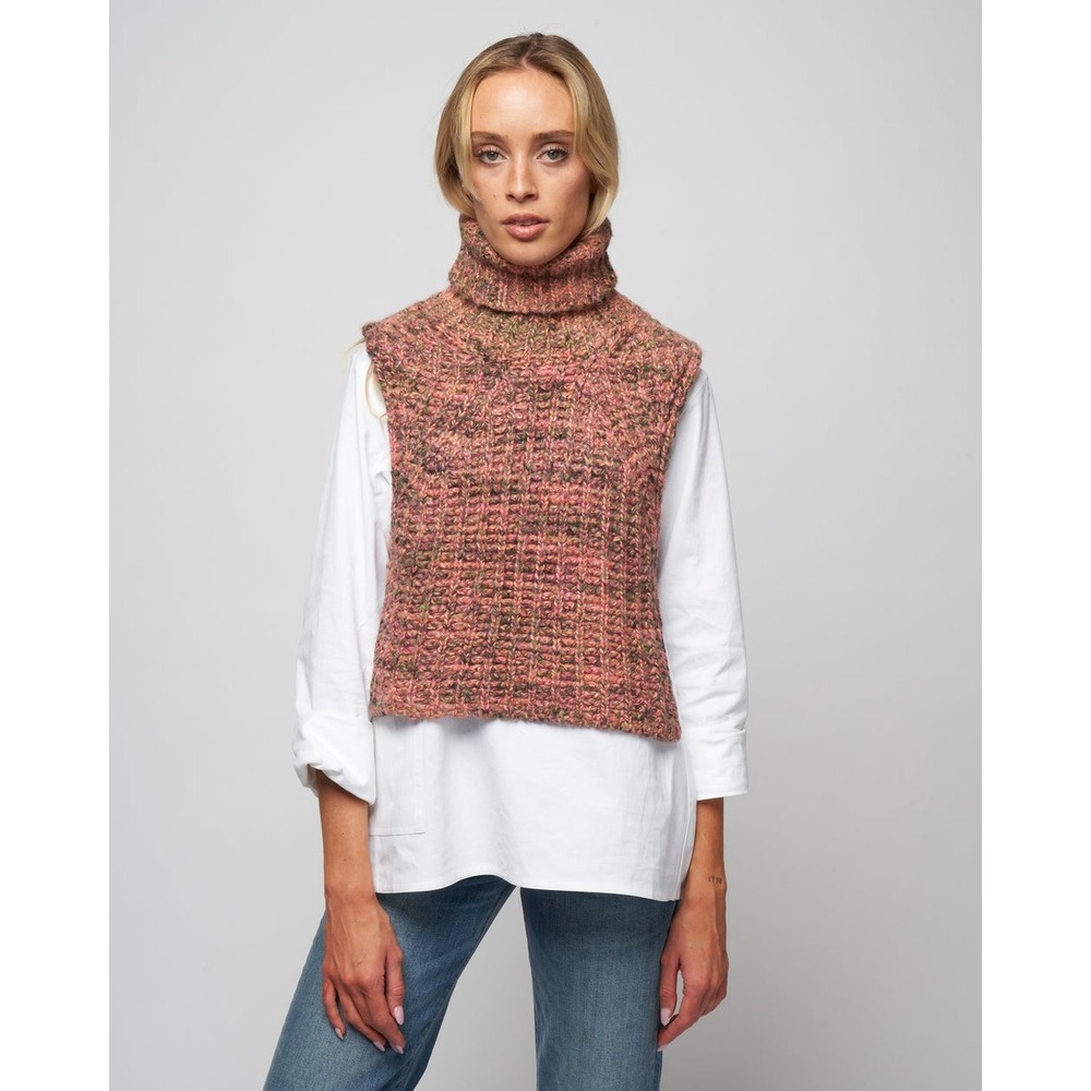 Isabel Marant Meggy Turtleneck Sweater Vest Multicolor Sz 6 Medium 38 - Picture 2 of 16